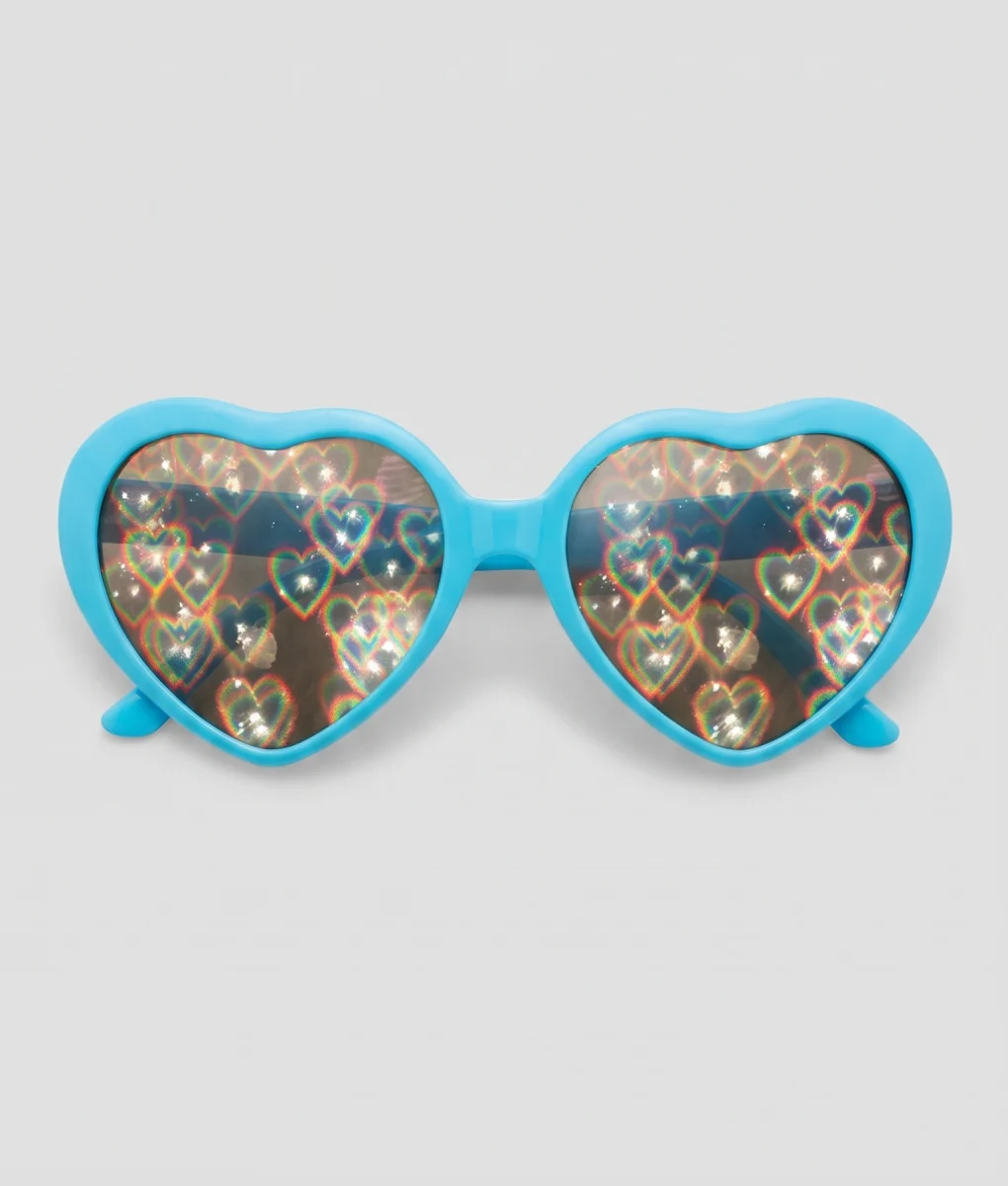 Hartjesbril Spacy cyaan